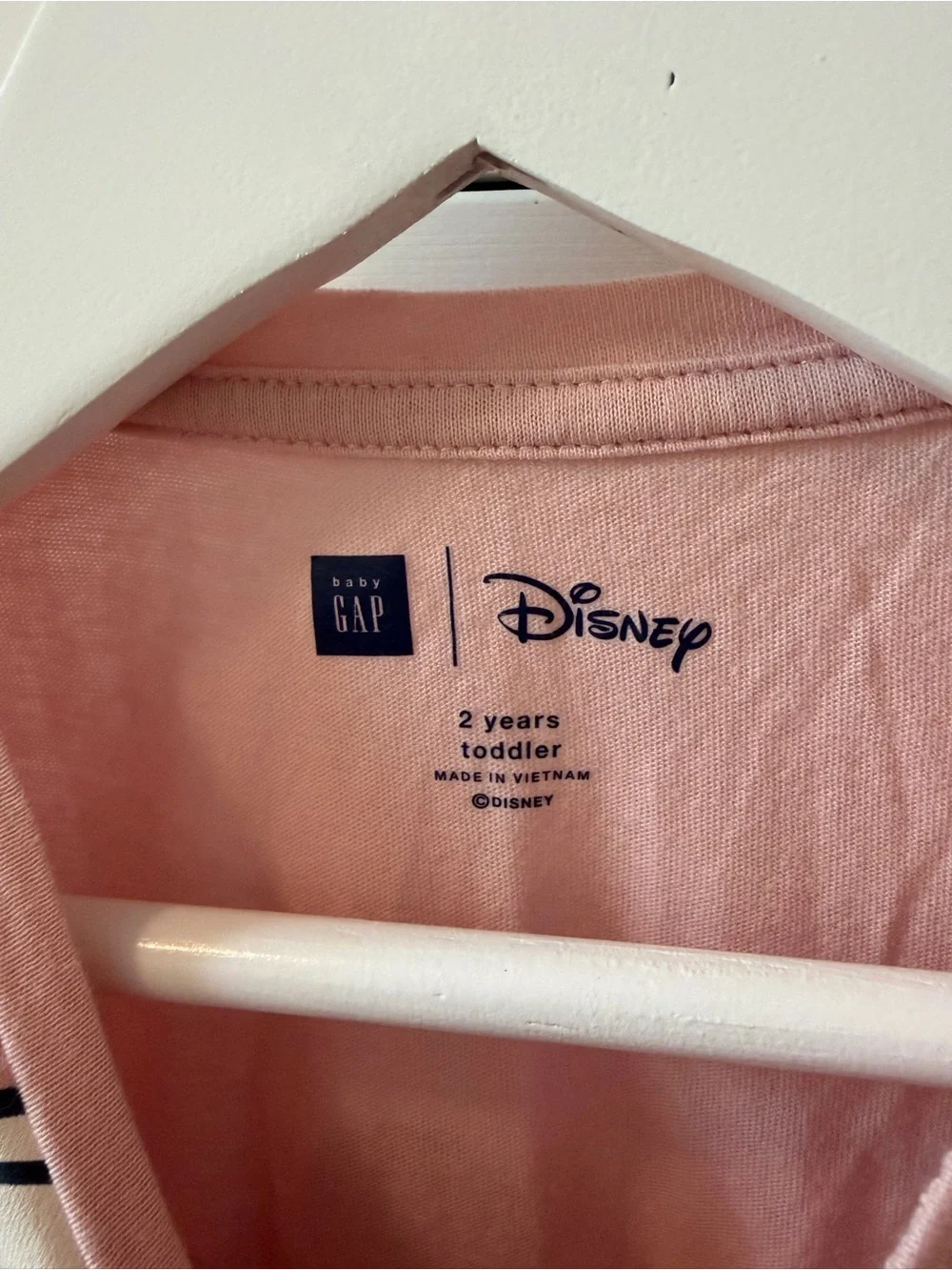 Baby Gap Disney Minnie Mouse Tee Girls Size 2 Pink Long Sleeve